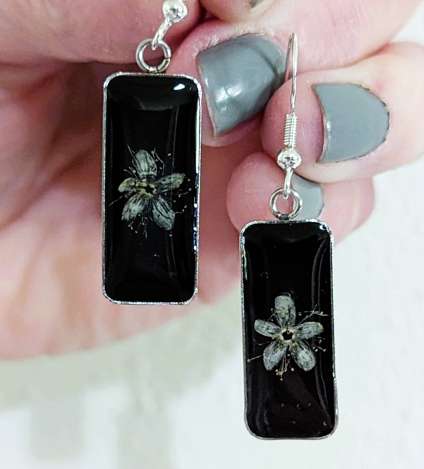 Sandalwood Flower Stainless-Steel Earrings