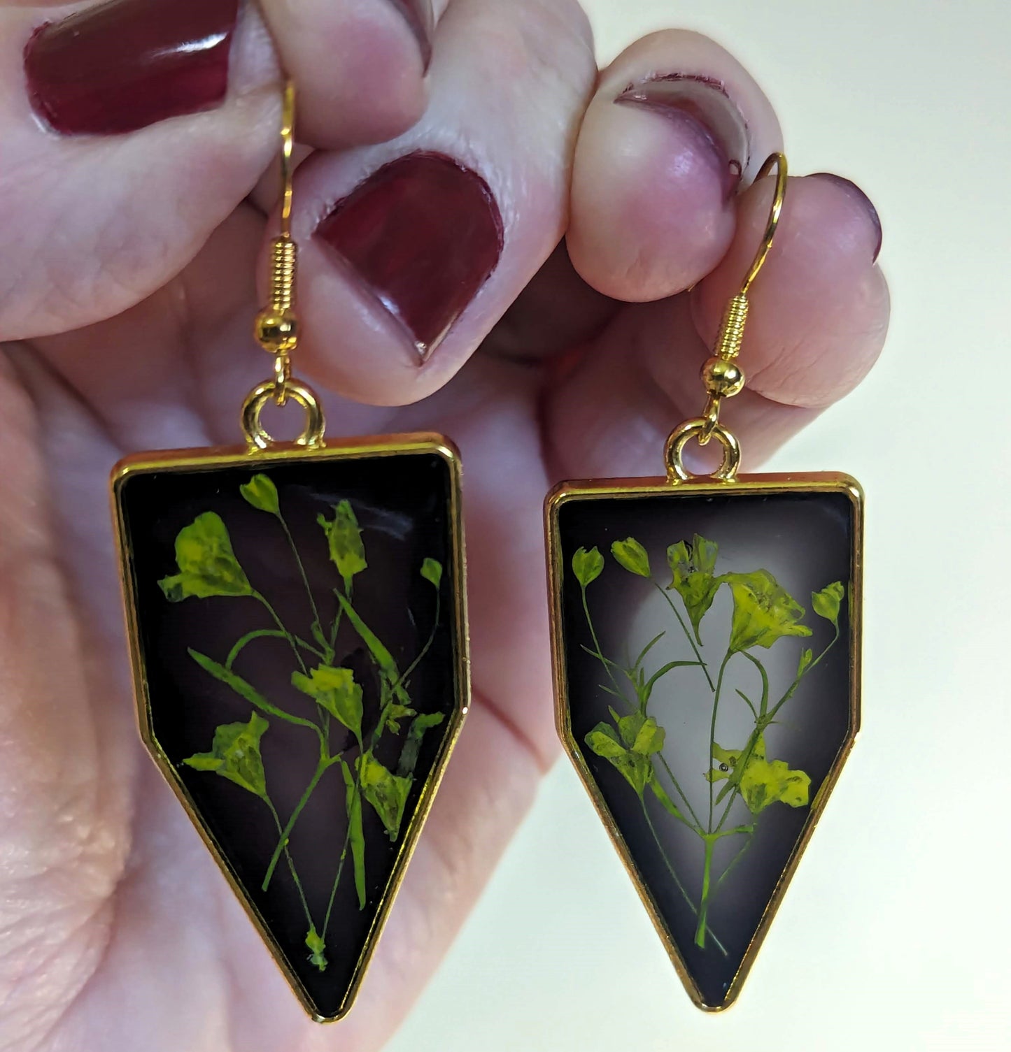 Yellow Wildflower Arrow Earrings