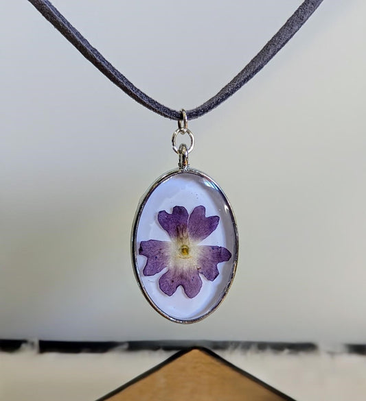 Viola/Violet Oval Necklace