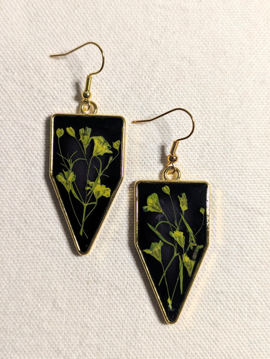 Yellow Wildflower Arrow Earrings