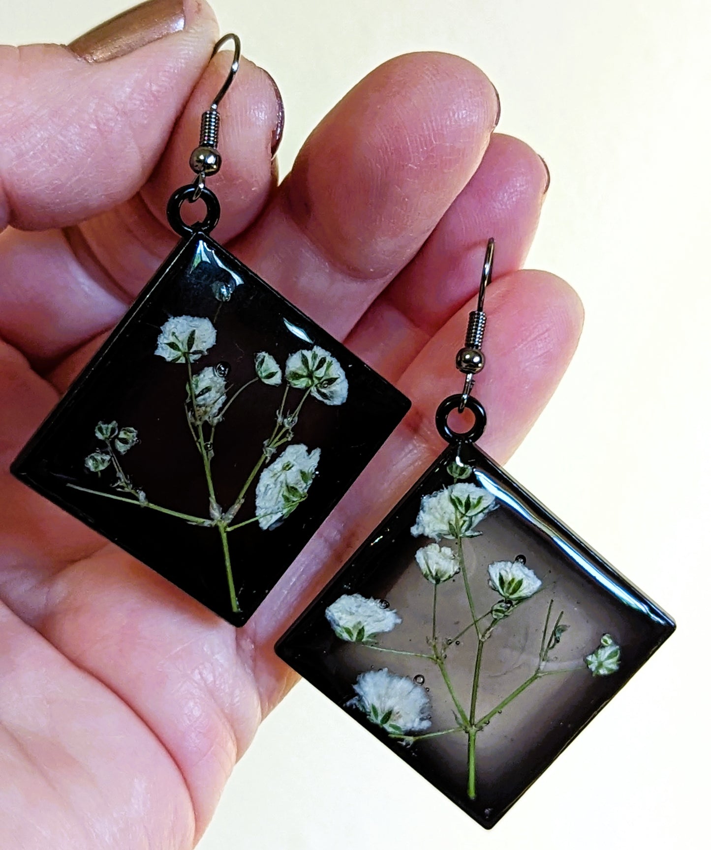 Baby's Breath Square Earrings