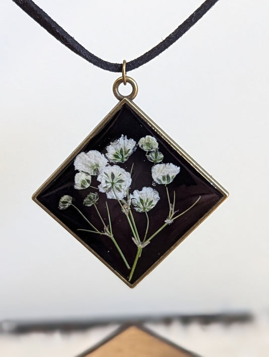 Baby's Breath Square Necklace