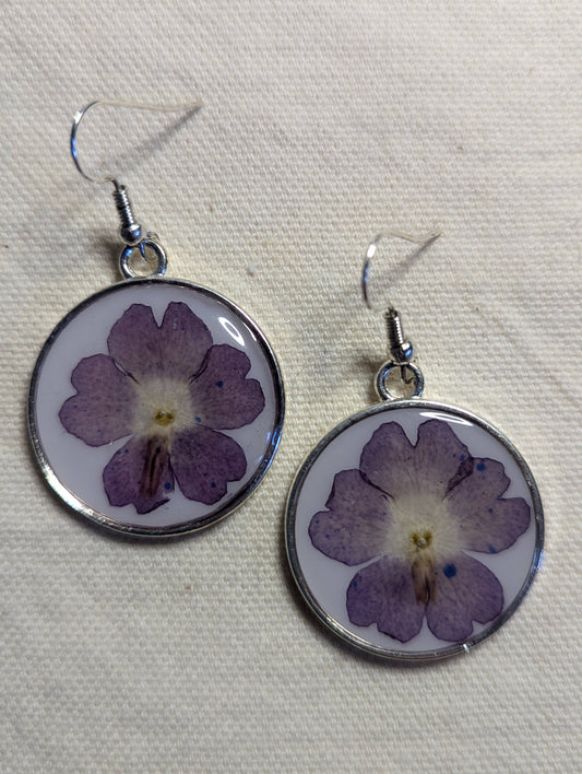 Viola/Violet Round Earrings