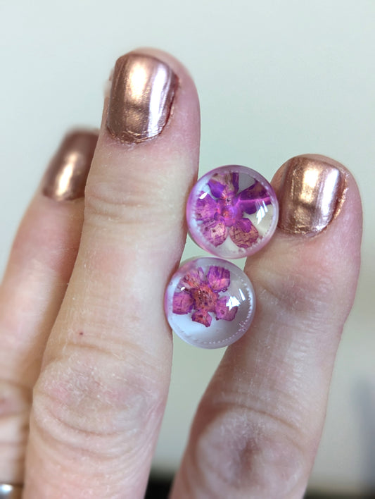 Purple Wildflower 12mm/0.47in Ear Plugs/Gauge